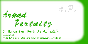 arpad pertnitz business card